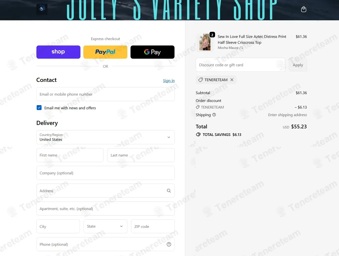 Jolly’s Variety Shop coupon code: 10% off with TENERETEAM. Tested and valid as 2 days ago.