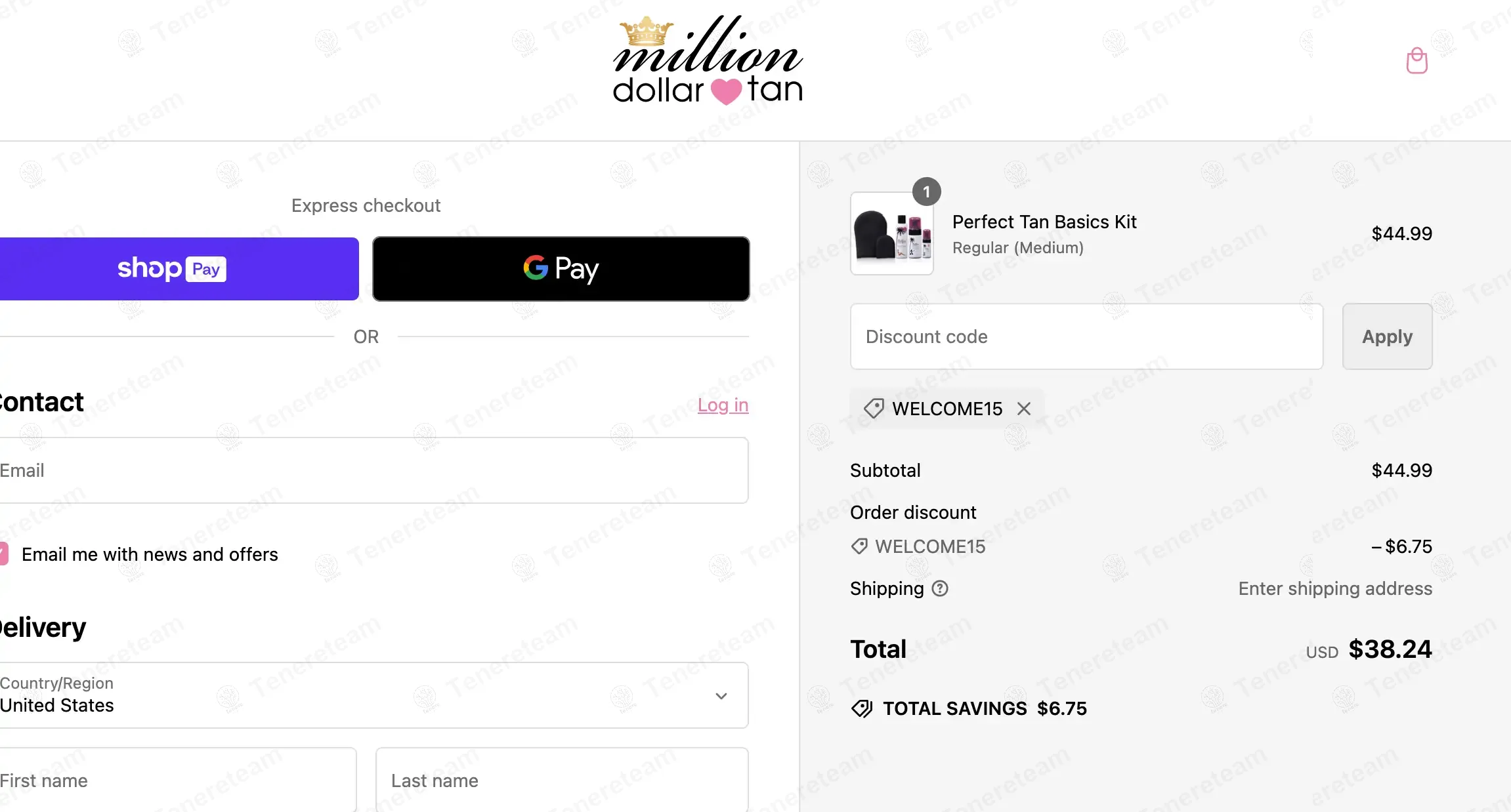 Million Dollar Tan apply coupon code