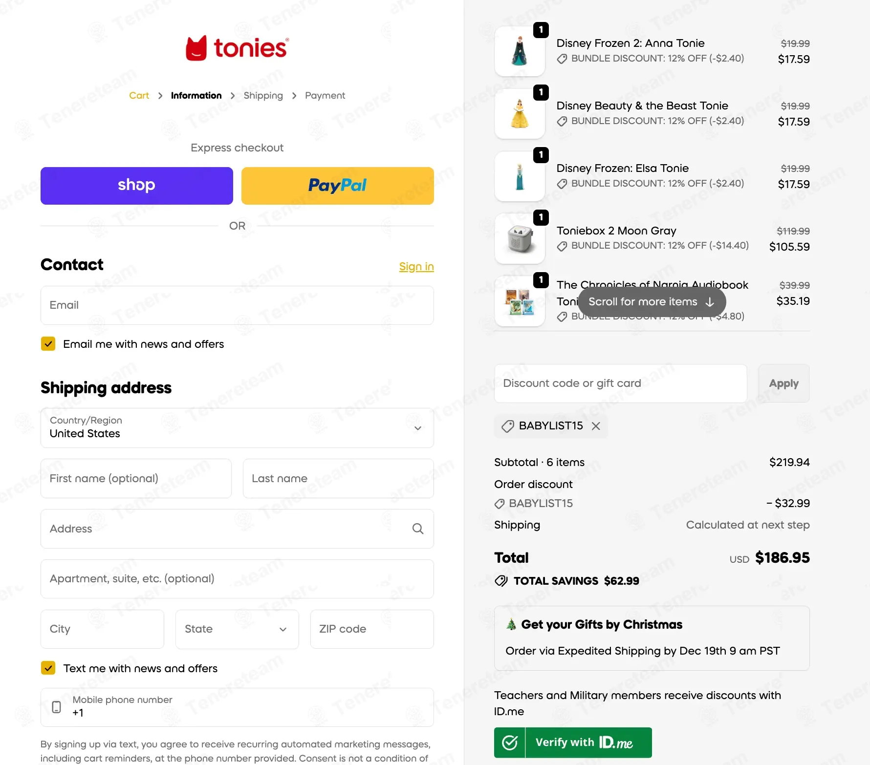 Tonies coupon code: 15% off with BABYLIST15. Tested and valid as 2 weeks ago.