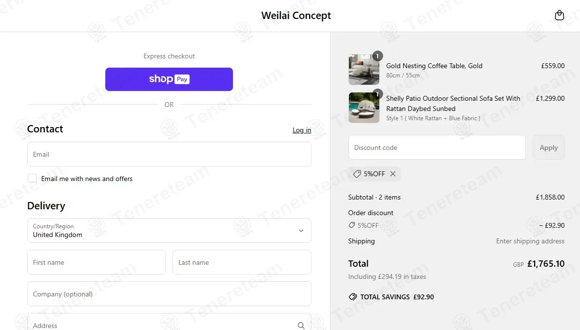 Weilai Concept coupon code: 5% off with 5%OFF. Tested and valid as 1 year ago.
