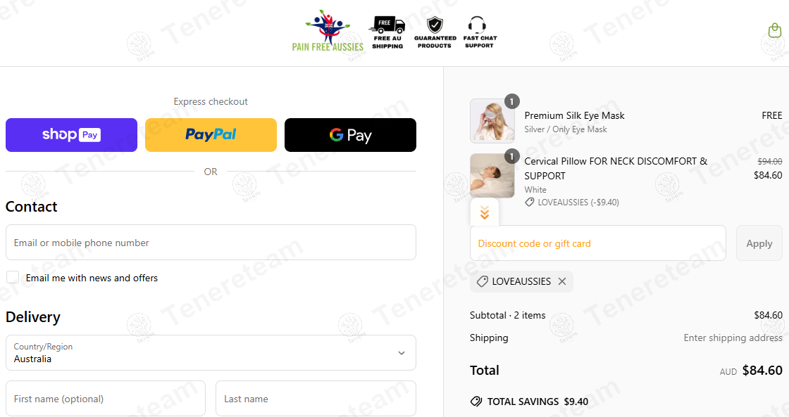 Pain Free Aussies coupon code: 10% off with LOVEAUSSIES. Tested and valid as 1 year ago.
