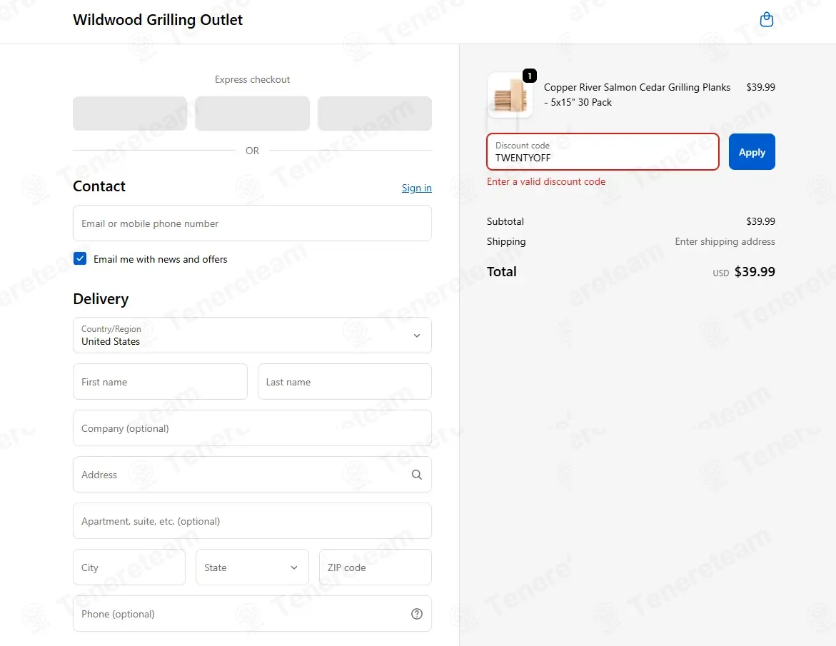 Wildwood Grilling Outlet coupon code: 20% off with TWENTYOFF. Tested and valid as 2 months ago.