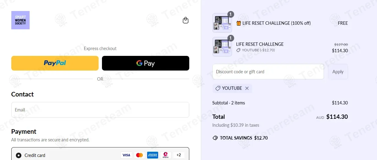 Smart Women Society coupon code: 10% off with YOUTUBE. Tested and valid as 1 year ago.