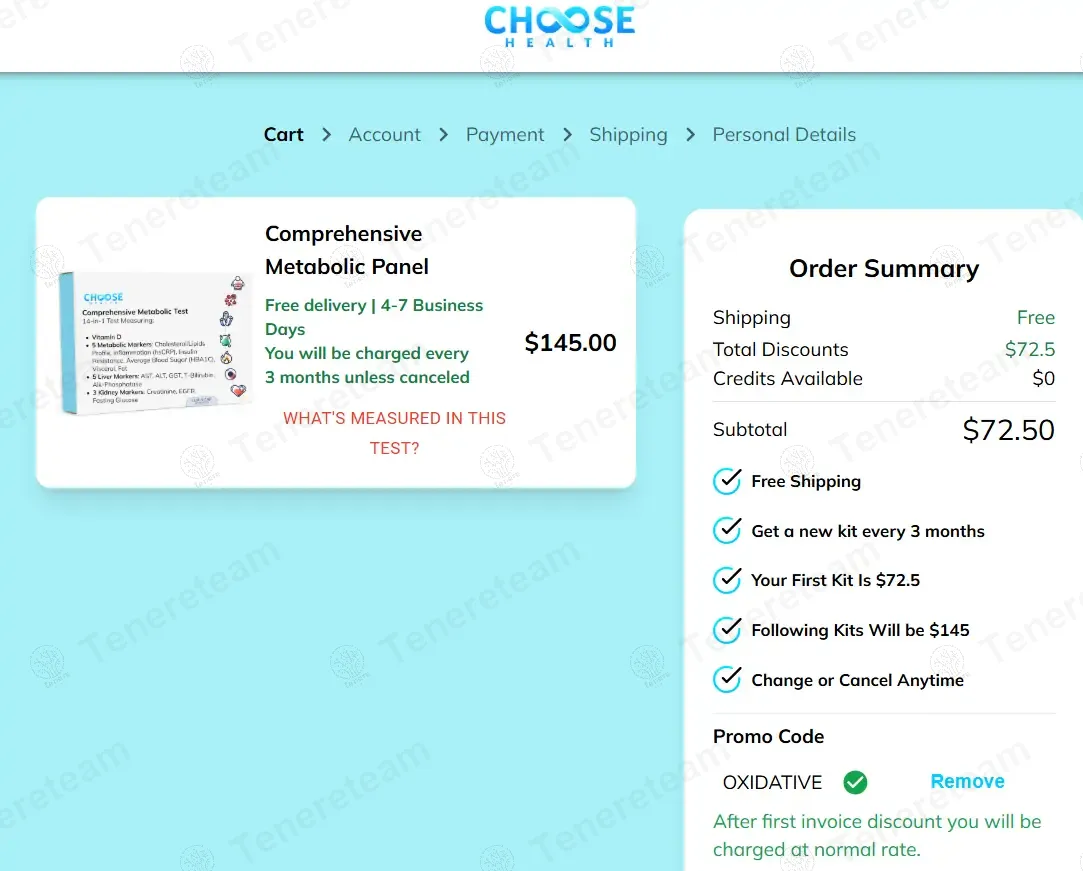Choose Health coupon code: 50% off with OXIDATIVE. Tested and valid as 1 year ago.