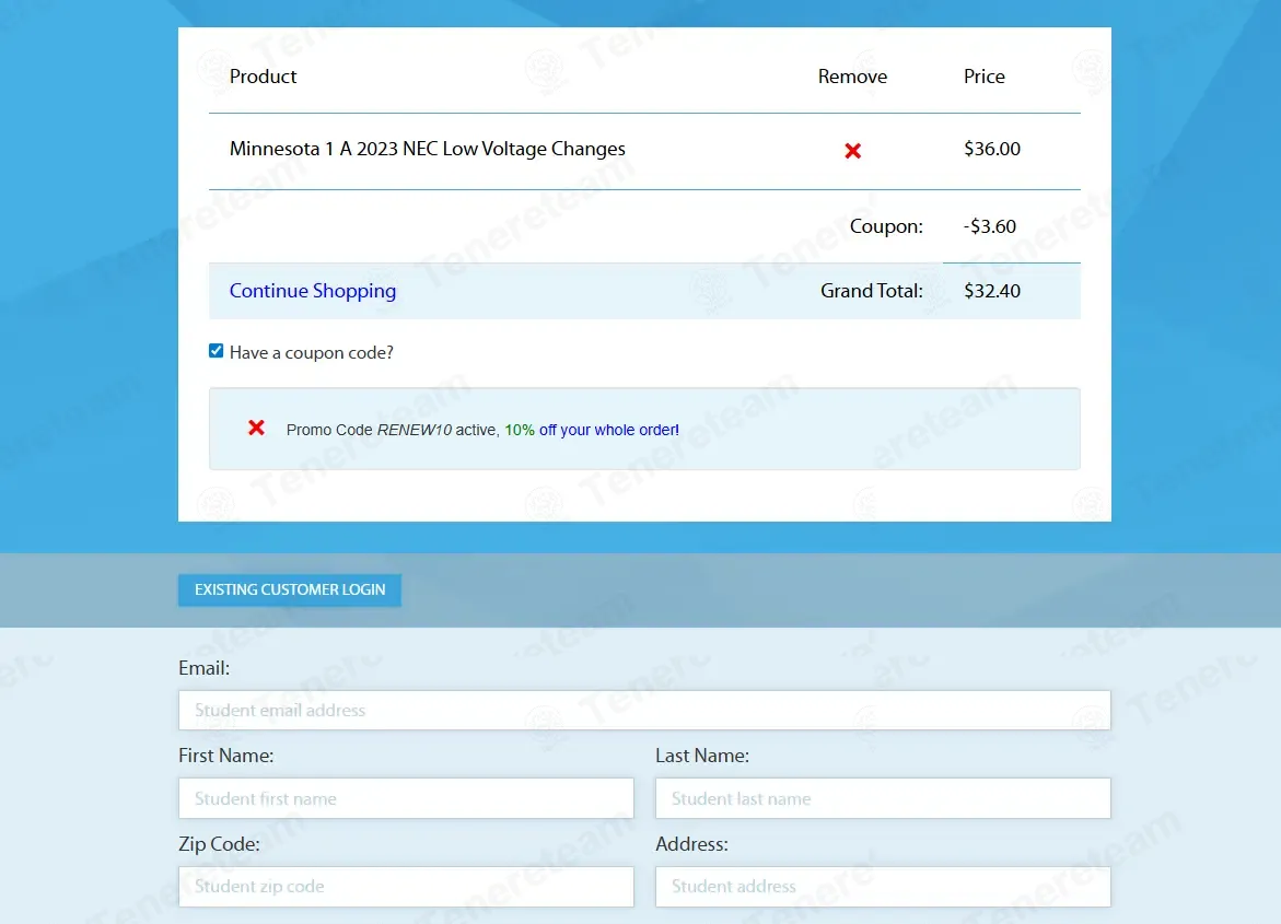 Tradesmance coupon code verified as working at checkout