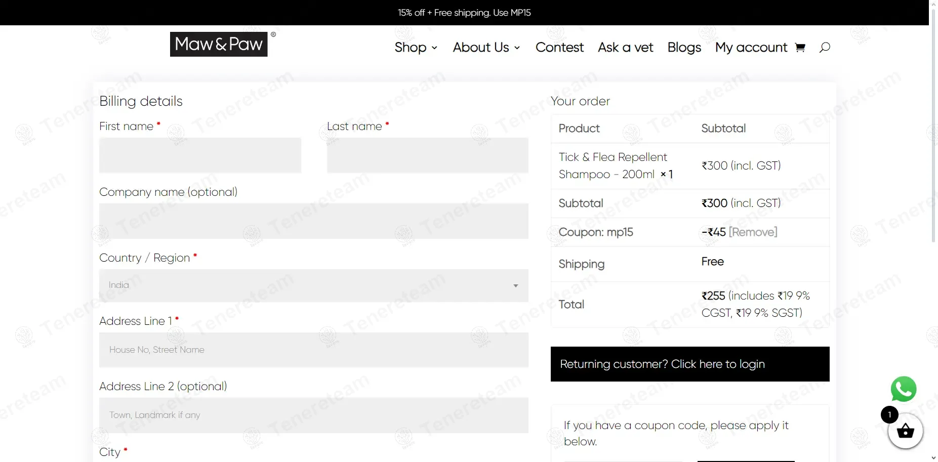 Maw and Paw coupon code: 15% off with MP15. Tested and valid as 1 year ago.