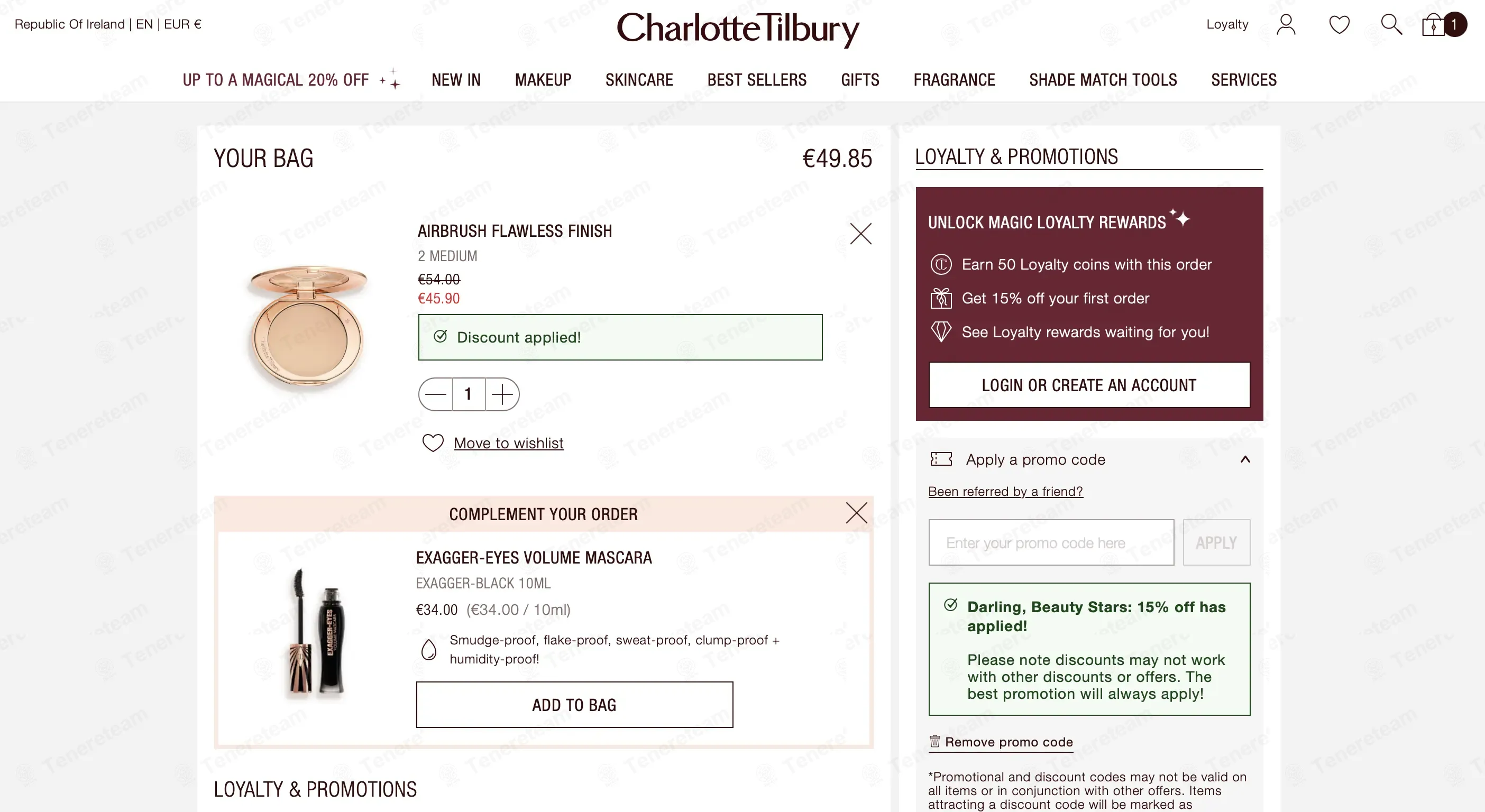 Charlotte Tilbury IE coupon code: 15% off with CT-SOC5NF7ANK9. Tested and valid as 5 days ago.