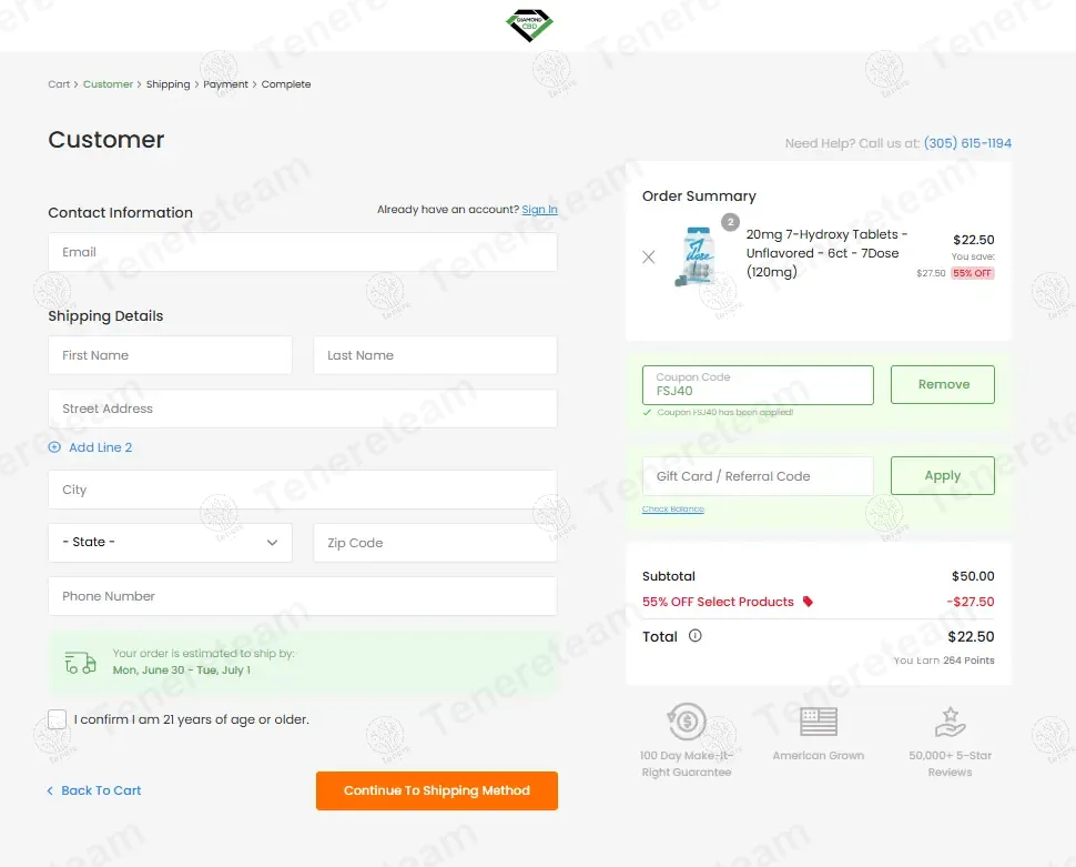 Diamond CBD coupon code: 40% off with FSJ40. Tested and valid as 7 months ago.