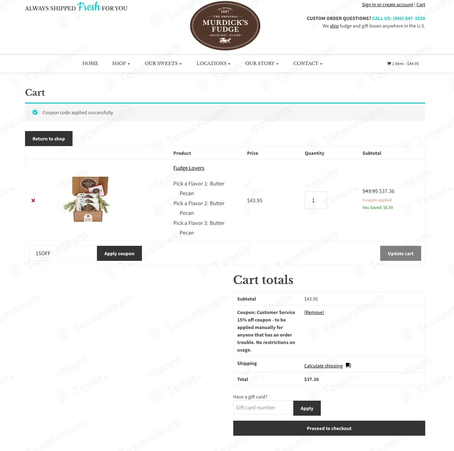 Original Murdick's Fudge coupon code: 15% off with 15OFF. Tested and valid as 6 months ago.