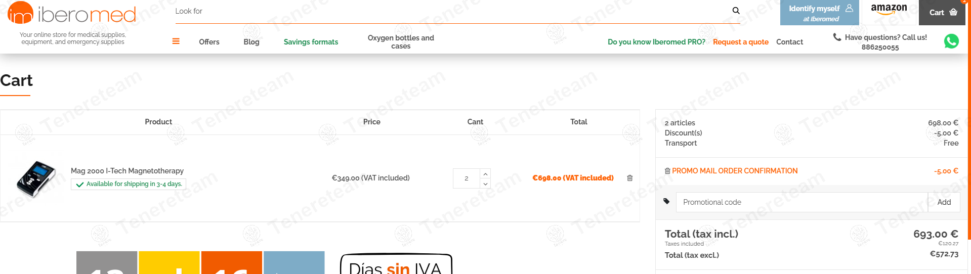 Iberomed ES coupon code: $5 off with BIENVENIDA5VUELTA. Tested and valid as 1 year ago.