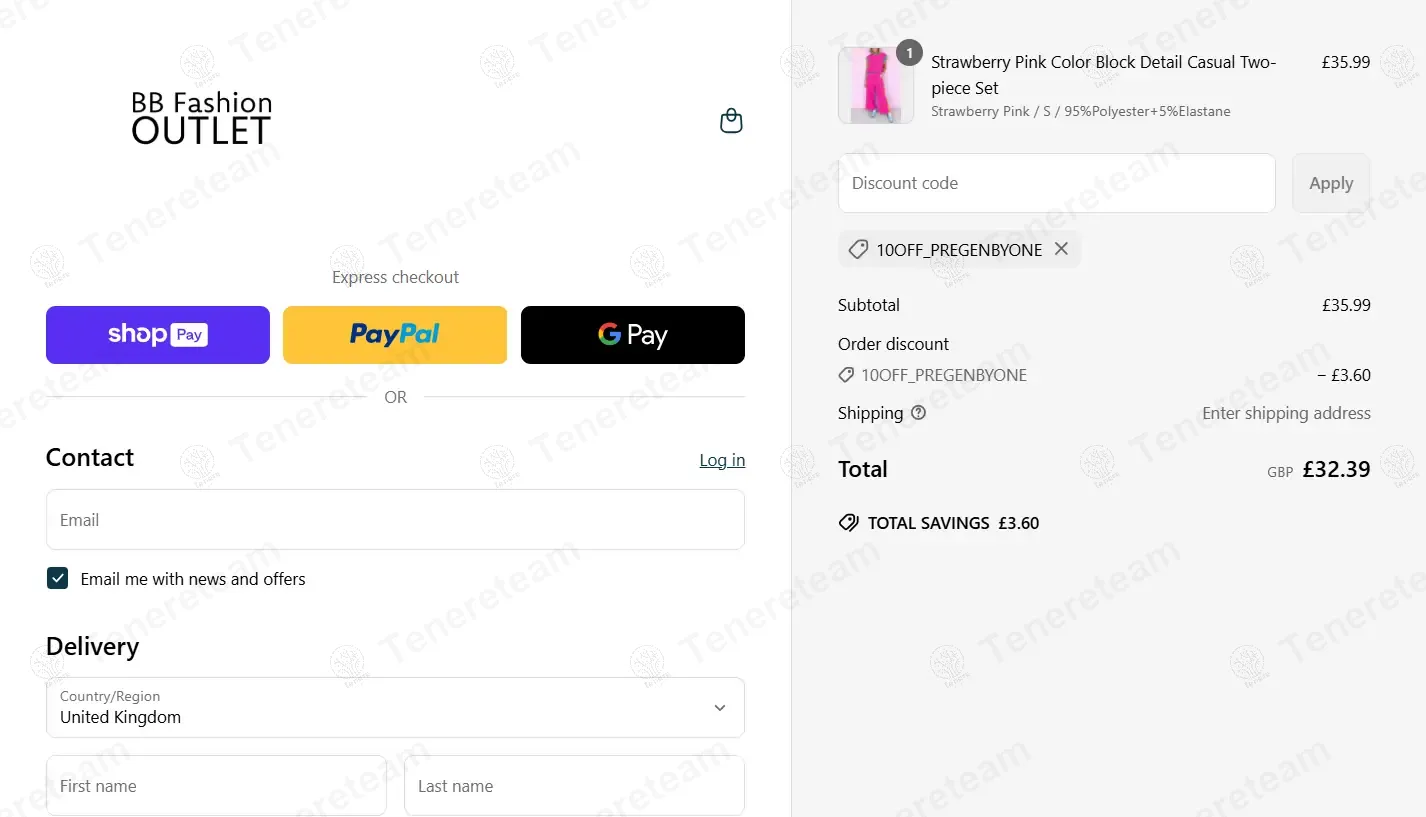 BB Fashion Outlet coupon code: 10% off with 10OFF_PREGENBYONE. Tested and valid as 1 year ago.