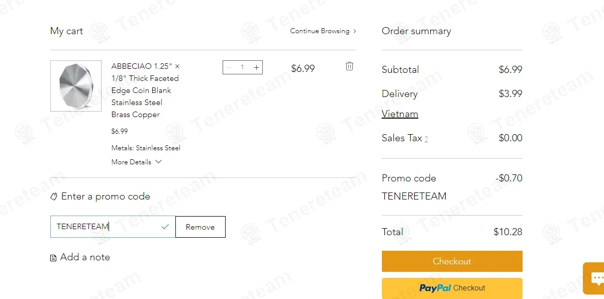 Abbe Ciao coupon code: 10% off with TENERETEAM. Tested and valid as 10 months ago.