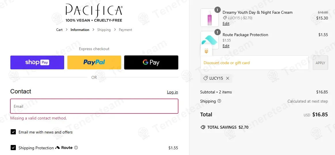 Pacifica Beauty coupon code: 15% off with LUCY15. Tested and valid as 1 year ago.