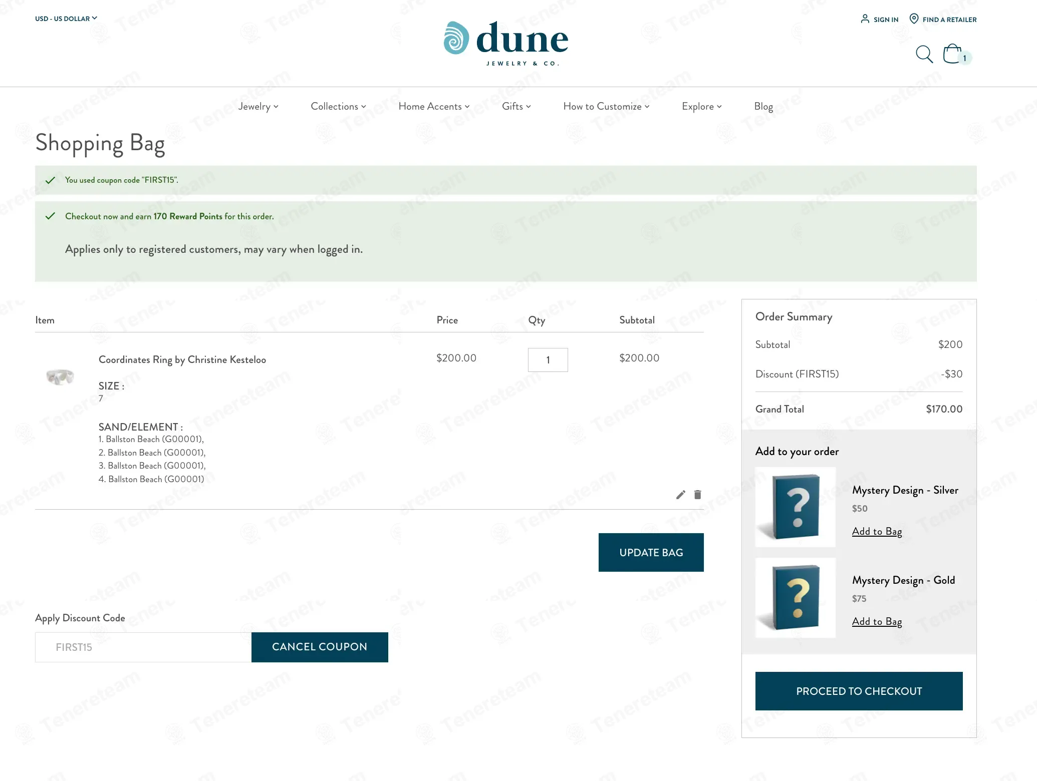 Dune Jewelry coupon code: 15% off with FIRST15. Tested and valid as 2 weeks ago.