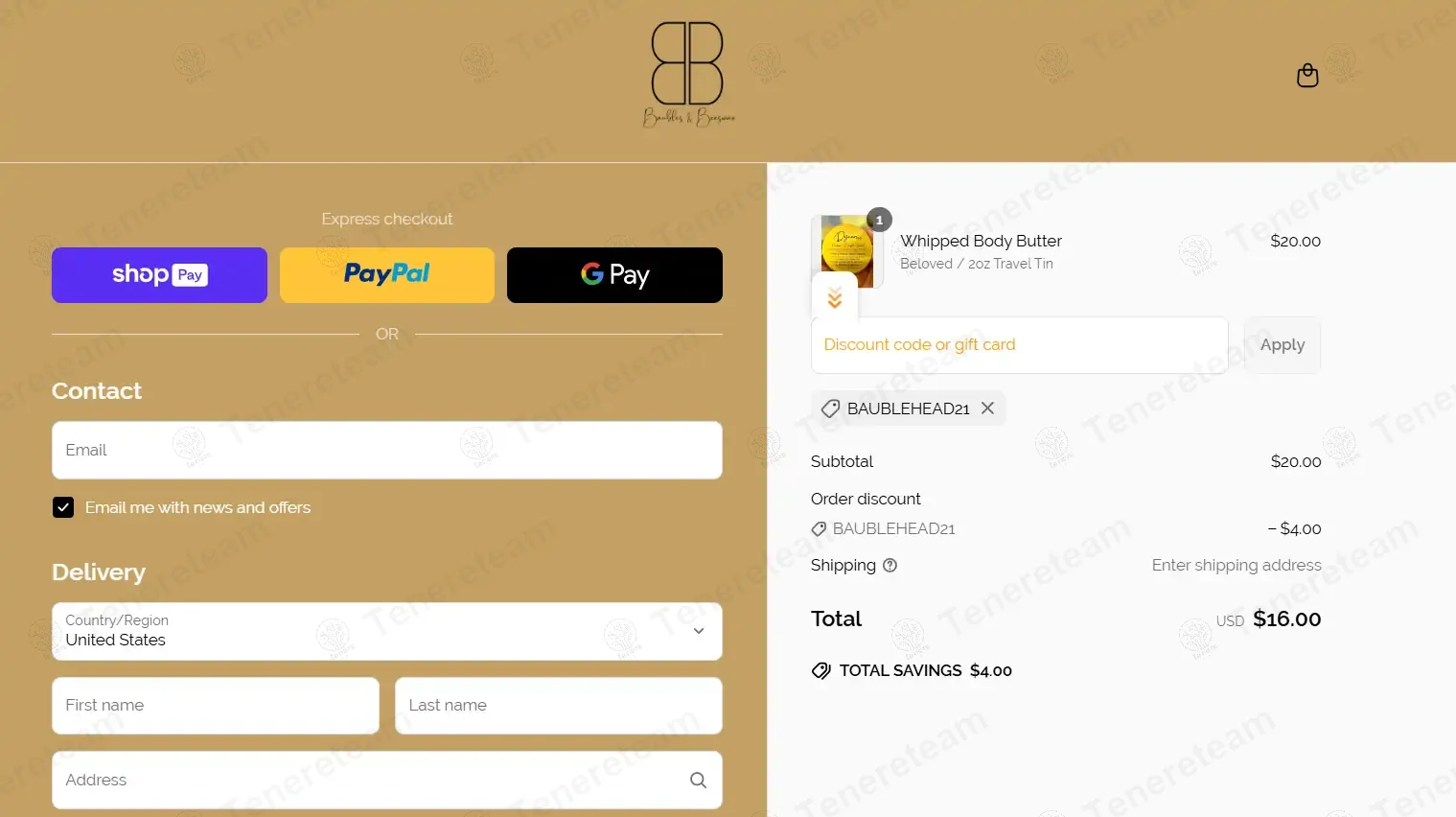 Baubles and Beeswax coupon code: 20% off with BAUBLEHEAD21. Tested and valid as 1 year ago.