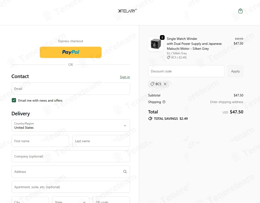 Xtelary coupon code: 5% off with BC5. Tested and valid as 3 weeks ago.