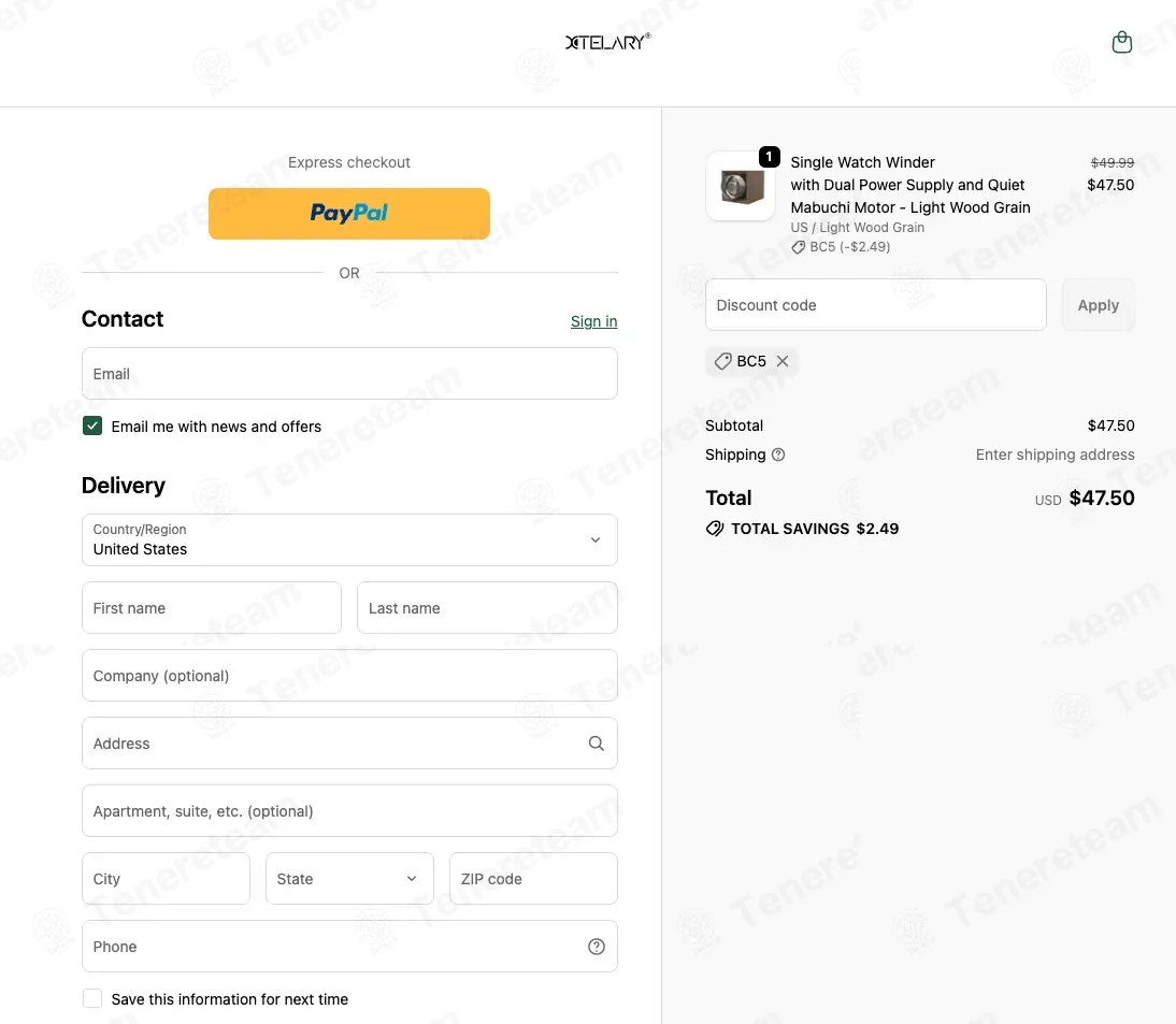 Xtelary coupon code: 5% off with BC5. Tested and valid as 3 weeks ago.
