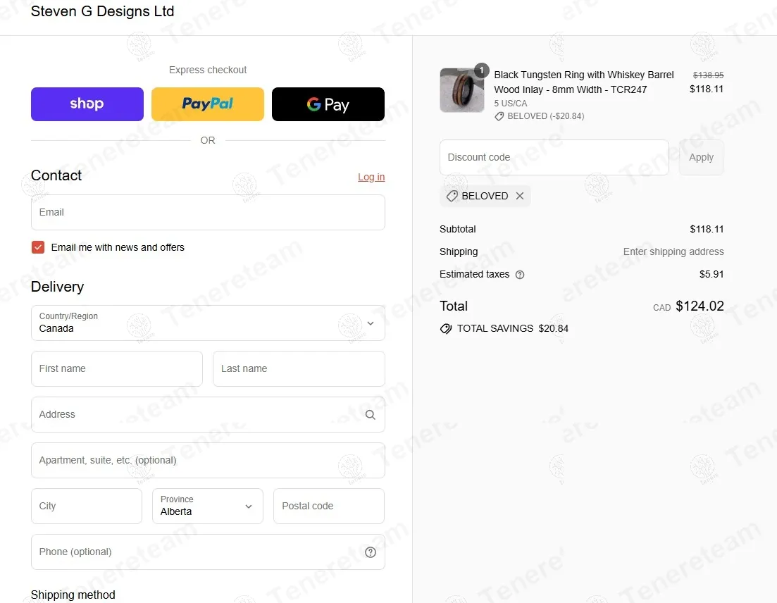 Steven G Designs coupon code: 15% off with BELOVED. Tested and valid as 10 months ago.