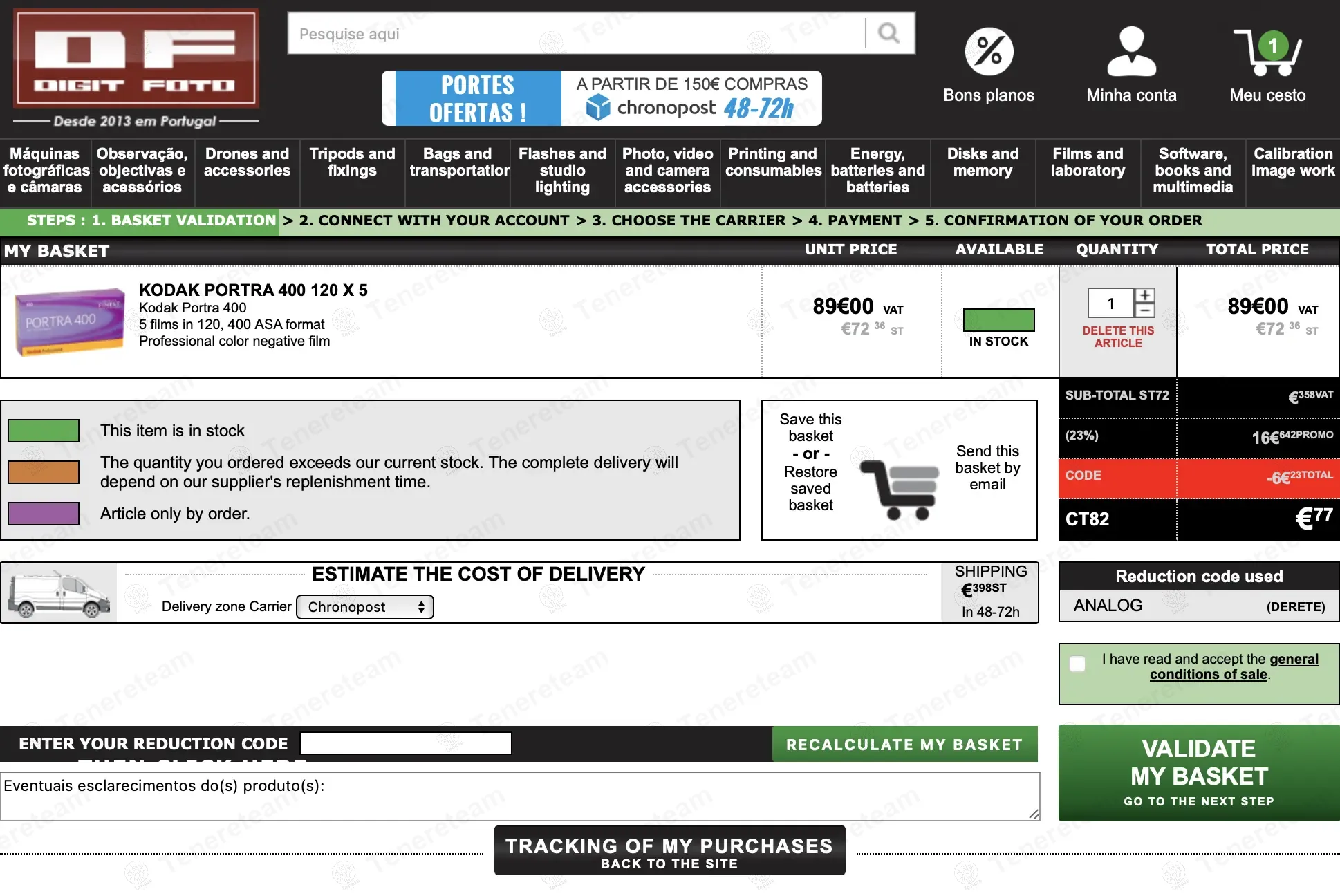 Digit Foto PT coupon code: 7% off with analógica. Tested and valid as 1 year ago.