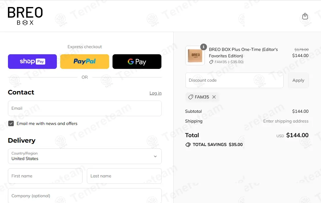 Breo Box coupon code: $35 off with FAM35. Tested and valid as 10 months ago.