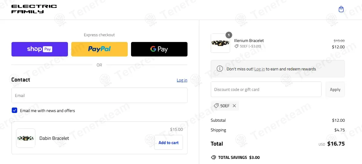Electric Family coupon code: 20% off with 50EF. Tested and valid as 1 year ago.