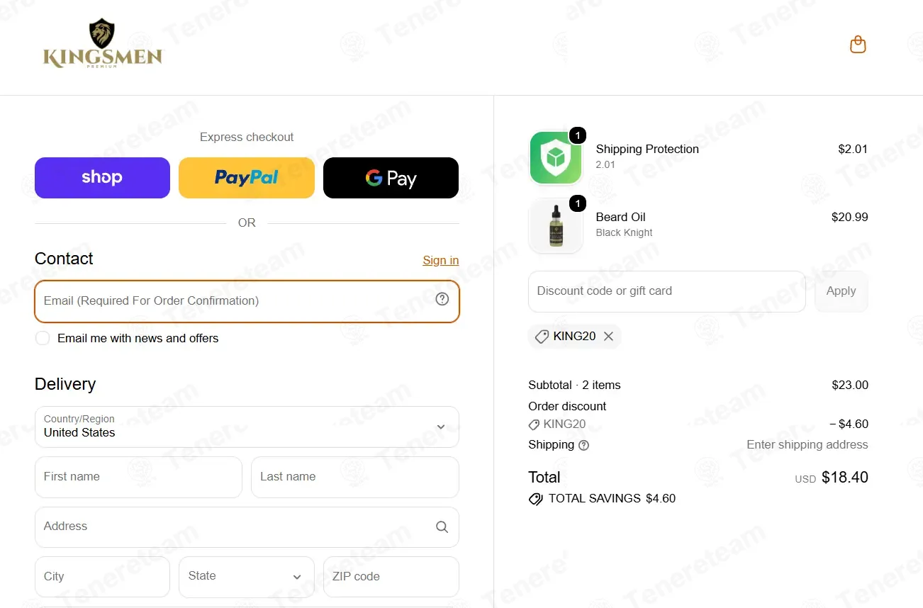 Kingsmen Premium coupon code: 20% off with KING20. Tested and valid as 2 weeks ago.