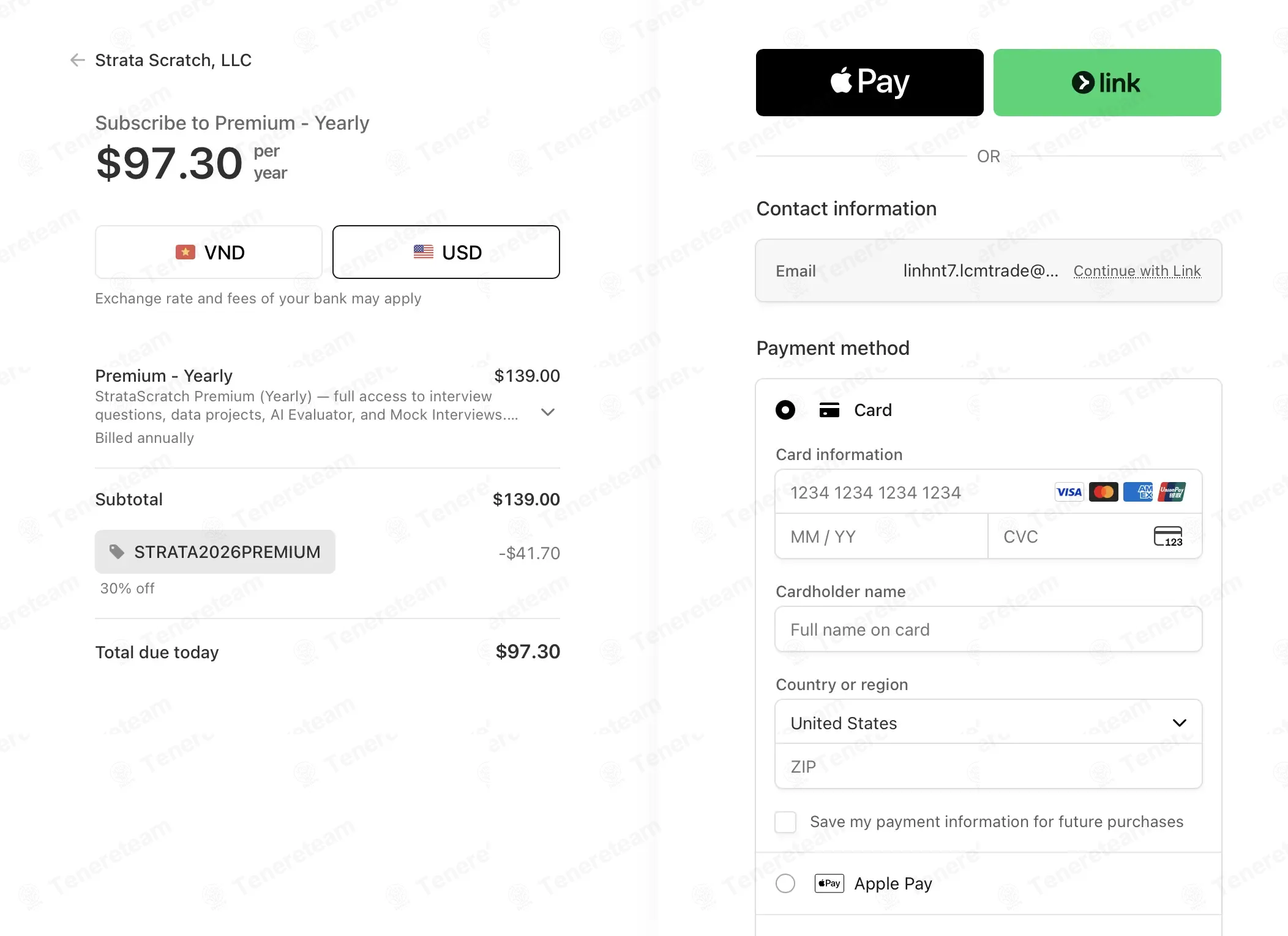 Stratascratch coupon code verified as working at checkout