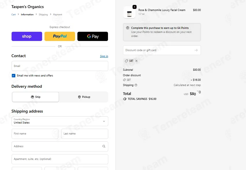 Taspens coupon code: 20% off with SBT. Tested and valid as 1 month ago.