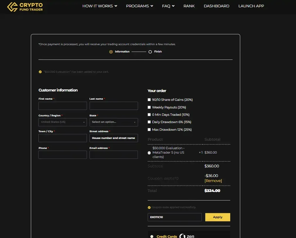 75% OFF Crypto Fund Trader Coupon Codes - January 2026 Promo Codes