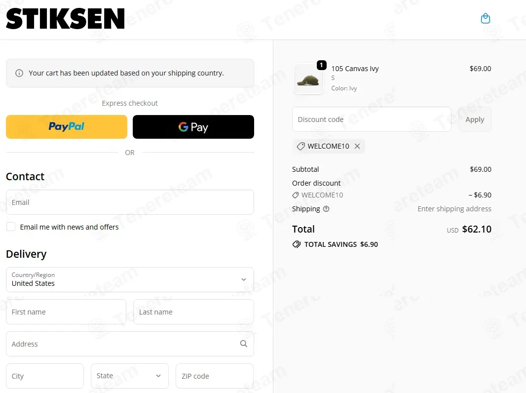 Stiksen apply coupon code