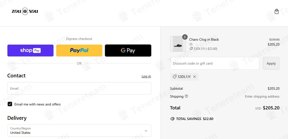 ZOU XOU coupon code: 10% off with S3DL1JY. Tested and valid as 1 year ago.