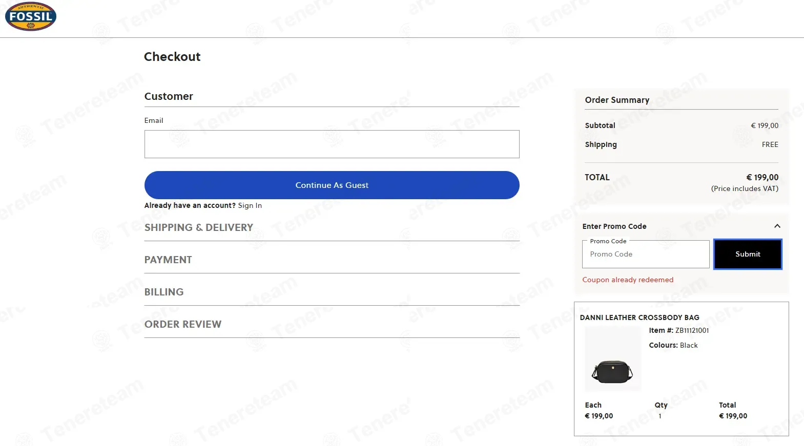 Fossil coupon code: 15% off with UWPHNT2MLQ. Tested and valid as 2 weeks ago.