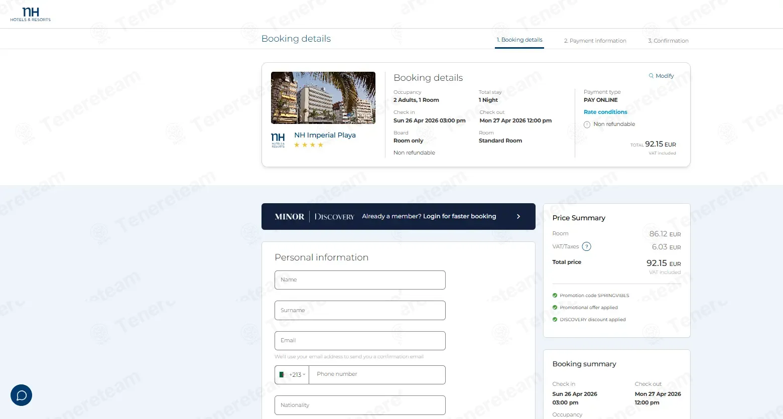 Minor Hotels UK coupon code: 25% off with SPRINGVIBES. Tested and valid as 2 months ago.