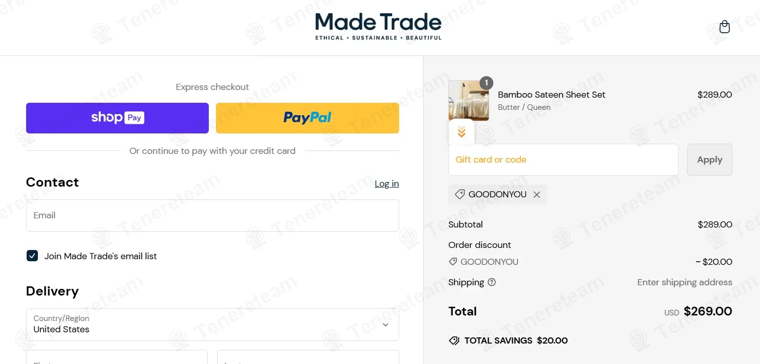 Made Trade apply coupon code