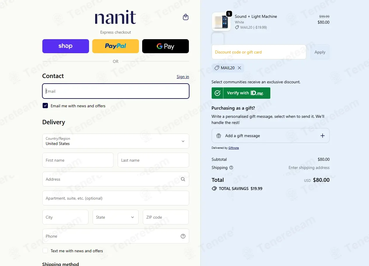 Nanit coupon code: 20% off with MAIL20. Tested and valid as 2 months ago.