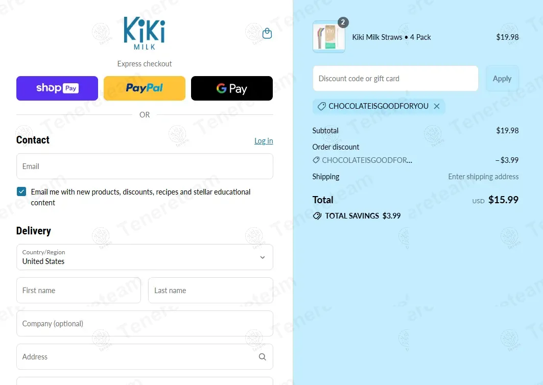 Kiki Milk coupon code verified as working at checkout