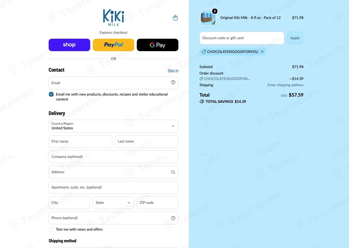 Kiki Milk coupon code: 20% off with CHOCOLATEISGOODFORYOU. Tested and valid as 3 days ago.