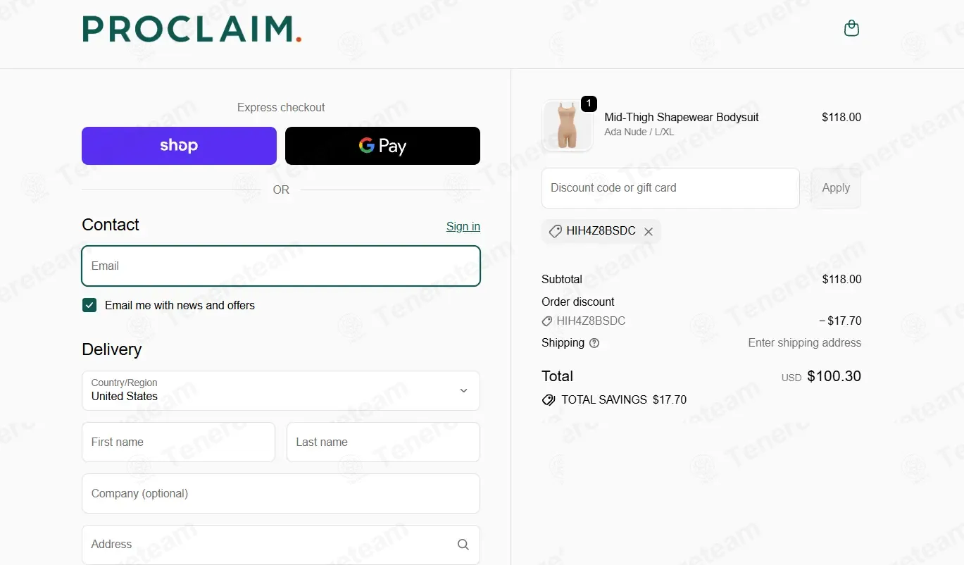 Wear Proclaim coupon code: 15% off with HIH4Z8BSDC. Tested and valid as 1 month ago.