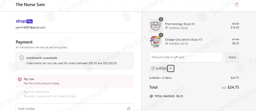The Nurse Sam coupon code: 25% off with NURSE25. Tested and valid as 1 year ago.