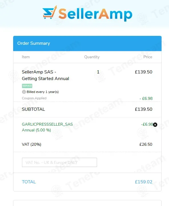 Seller Amp coupon code: 5% off with GARLICPRESSSELLER_SAS_ANNUAL. Tested and valid as 2 months ago.