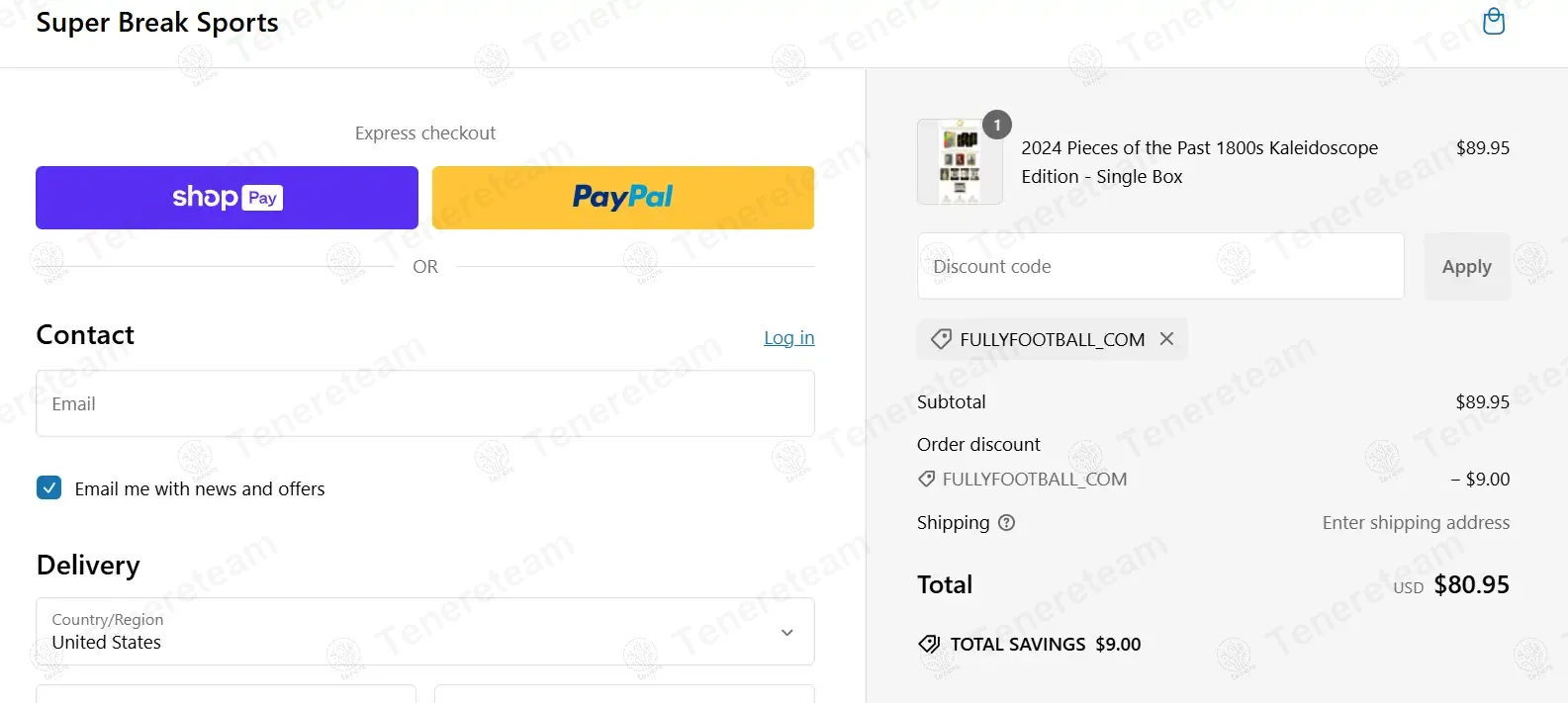Super Break Sports coupon code: 10% off with FULLYFOOTBALL_COM. Tested and valid as 1 year ago.