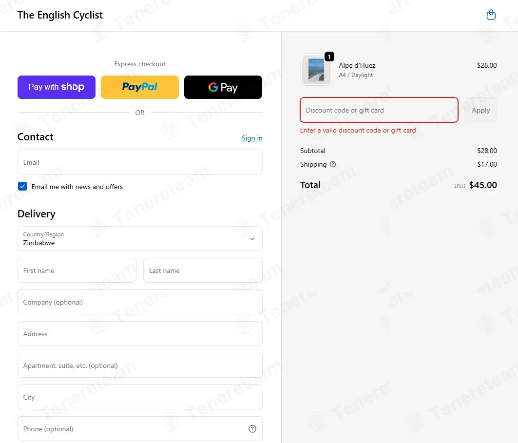 English Cyclist coupon code: 20% off with 20OFF. Tested and valid as 2 months ago.