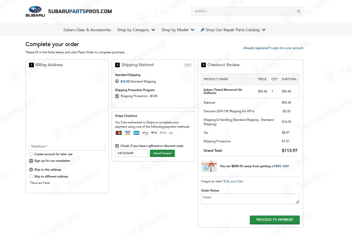 Subaru Parts Pros coupon code: 20% off with VIP20SHIP. Tested and valid as 8 months ago.