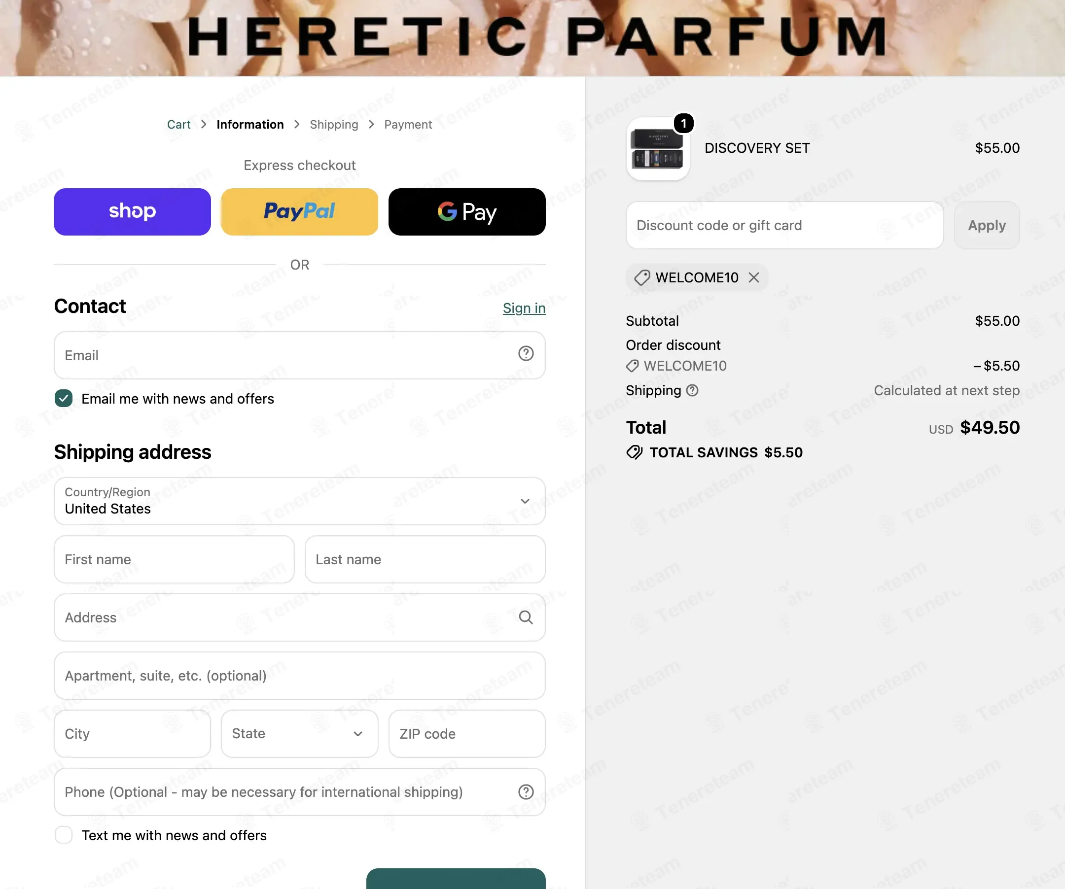 Heretic Parfum coupon code: 10% off with WELCOME10. Tested and valid as 1 month ago.