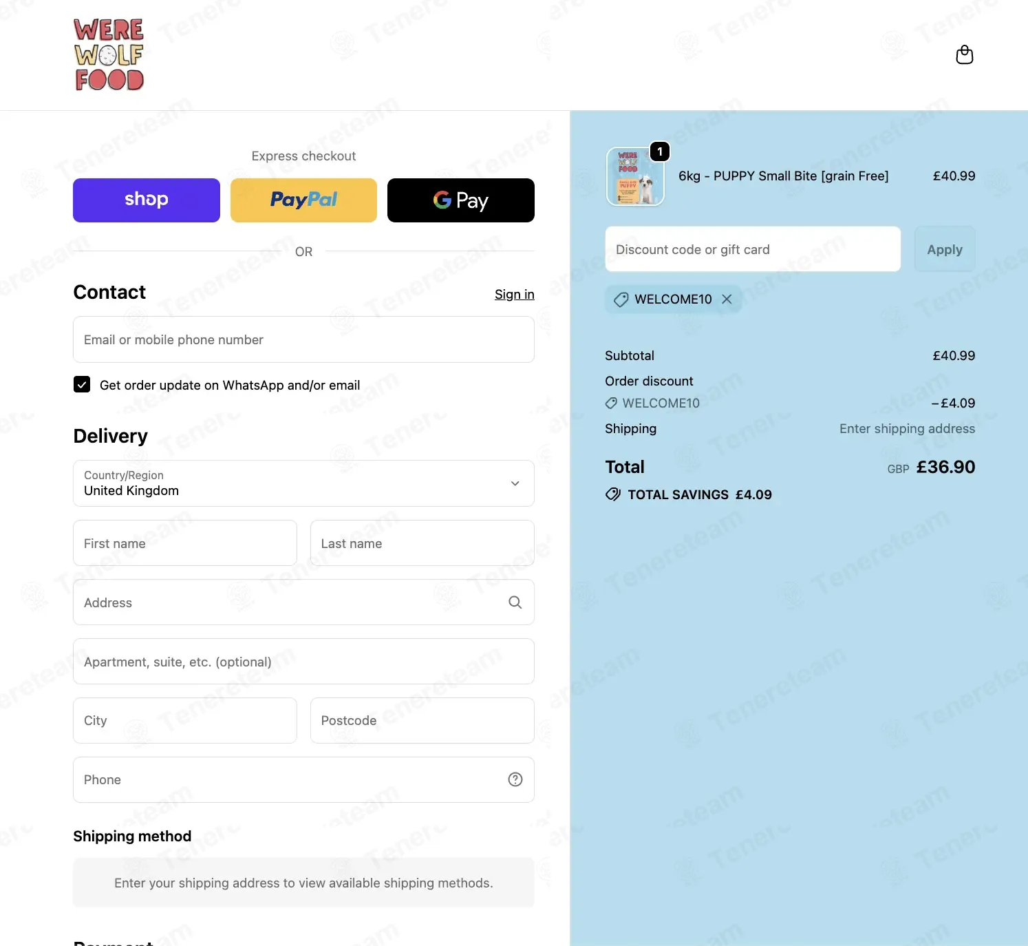Were Wolf Food coupon code: 10% off with WELCOME10. Tested and valid as 1 month ago.