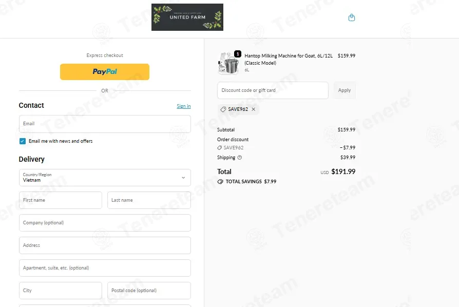 Hantop UnitedFarm coupon code: 5% off with SAVE962. Tested and valid as 2 days ago.