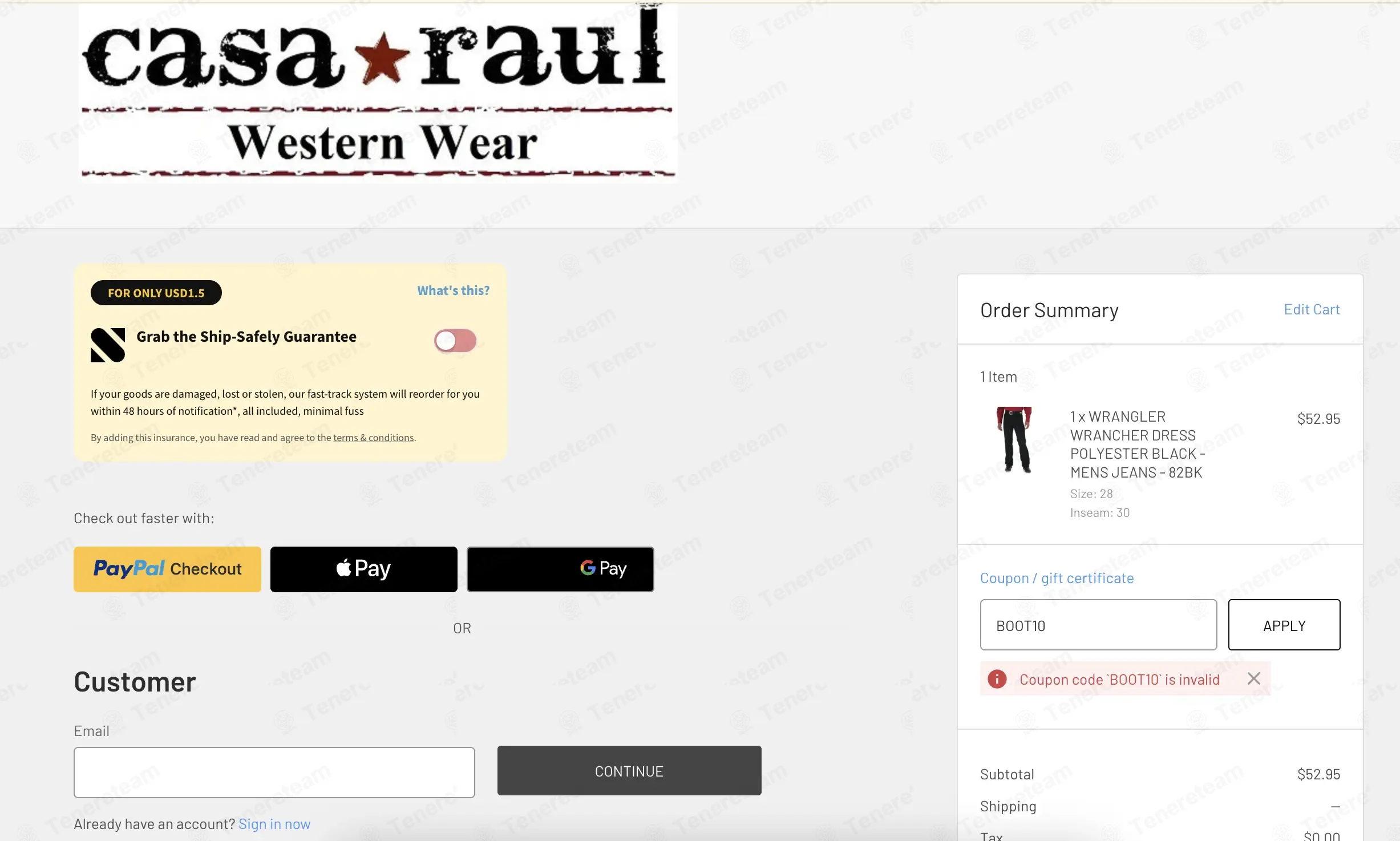 Casa Raul Western Wear coupon code: 10% off with BOOT10. Tested and valid as 1 month ago.