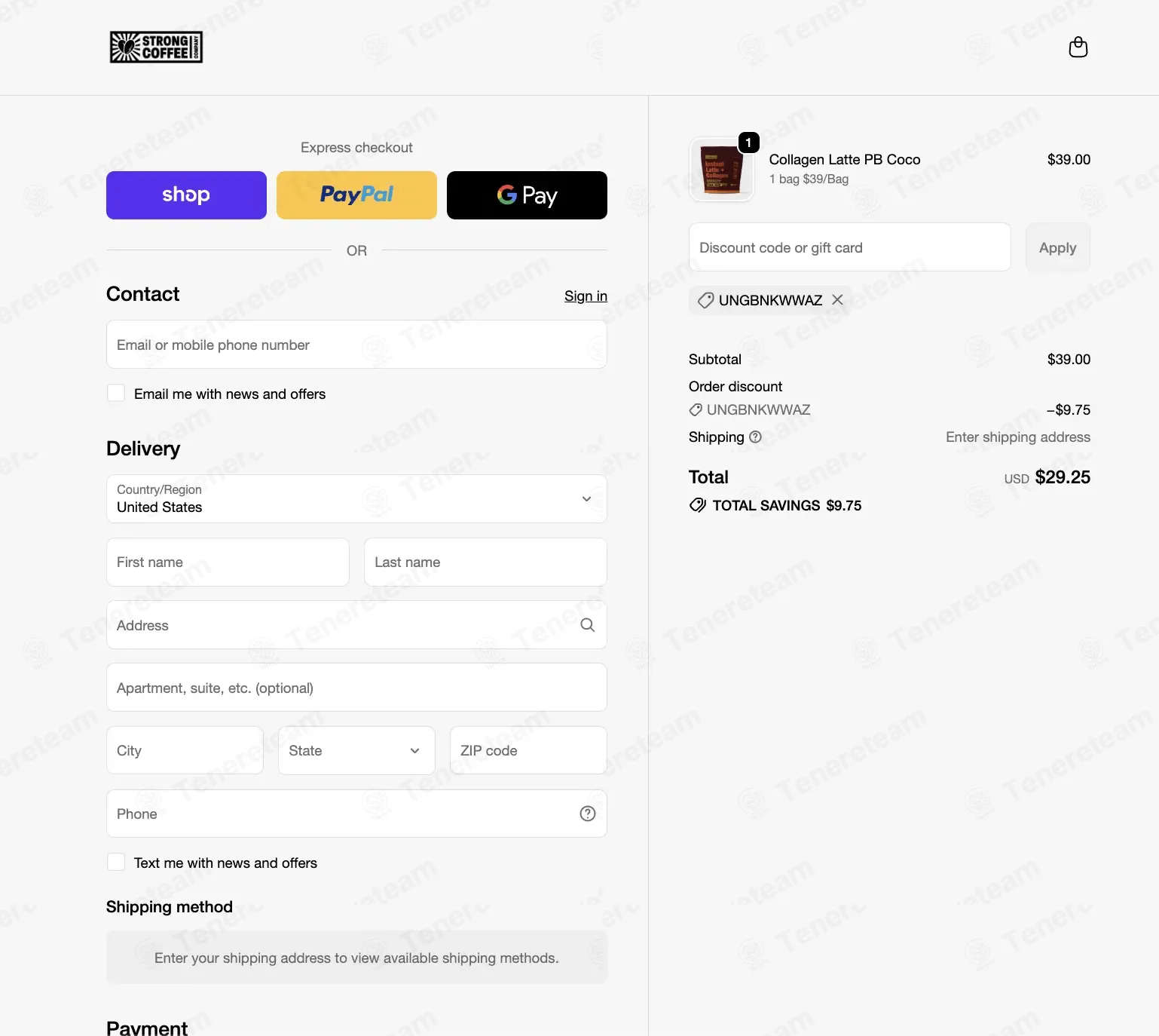 Strong Coffee Company coupon code: 25% off with UNGBNKWWAZ. Tested and valid as 2 weeks ago.