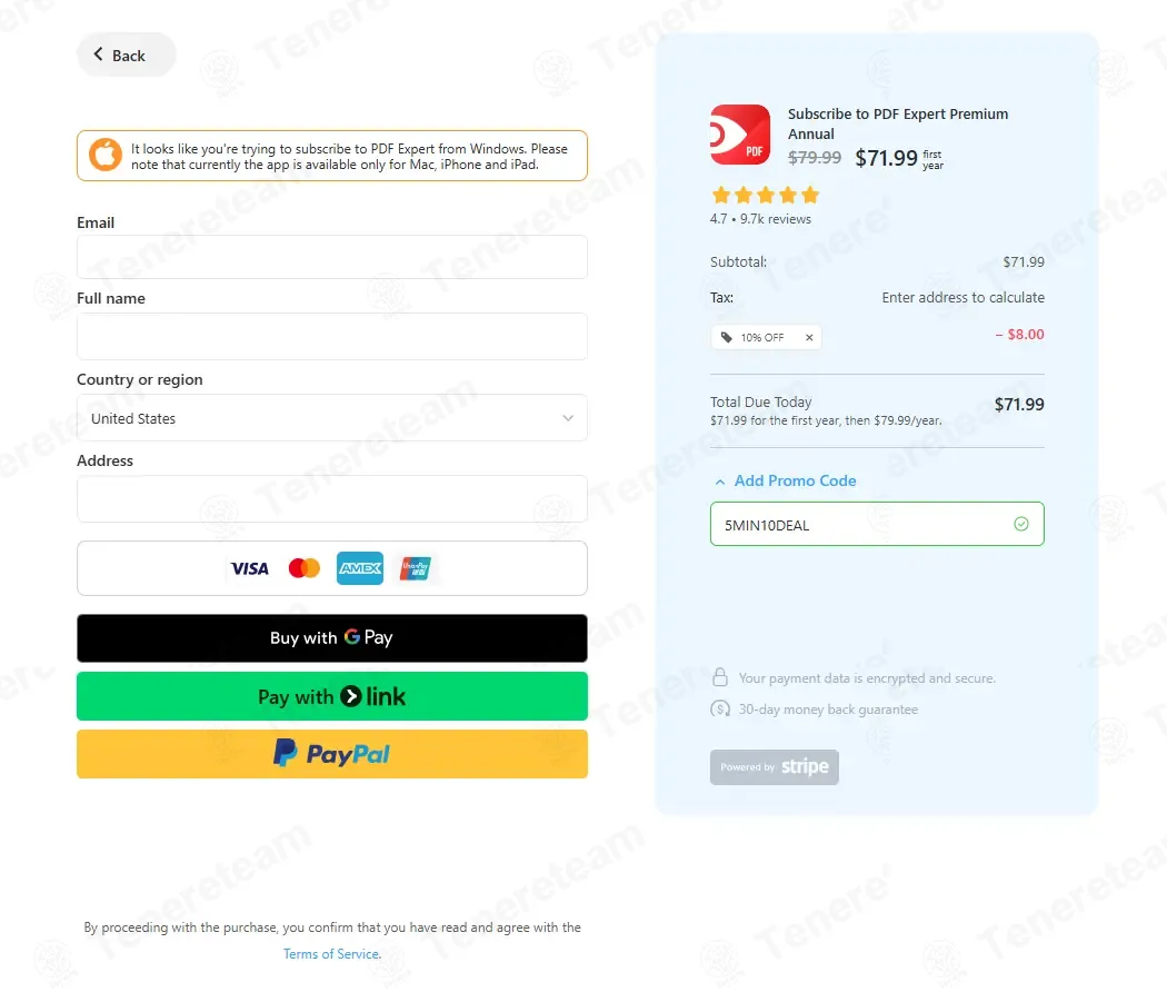PDF Expert coupon code: 10% off with 5MIN10DEAL. Tested and valid as 2 weeks ago.