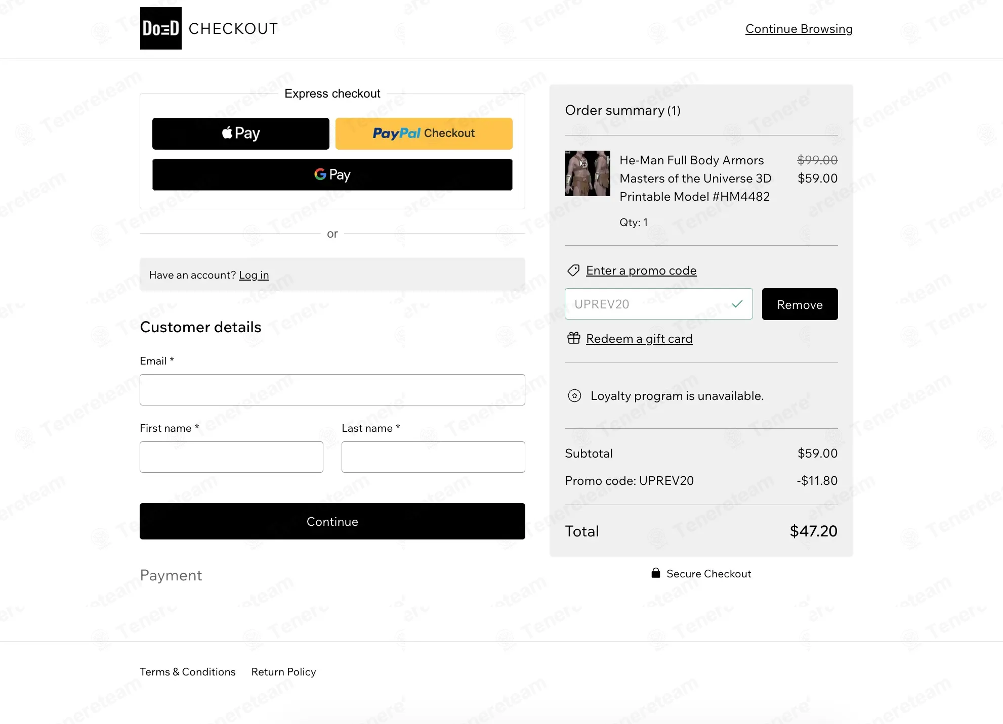 Do3D coupon code: 20% off with UPREV20. Tested and valid as 1 month ago.
